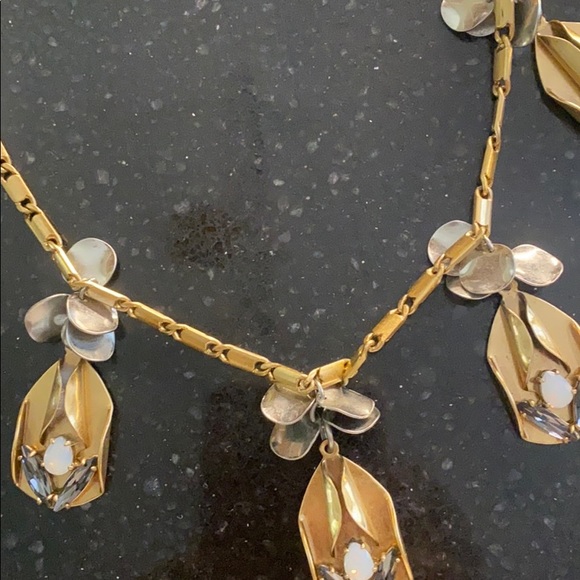 JCrew Crystal metalwork Crystal stunning necklace new in bag ! - Picture 4 of 5